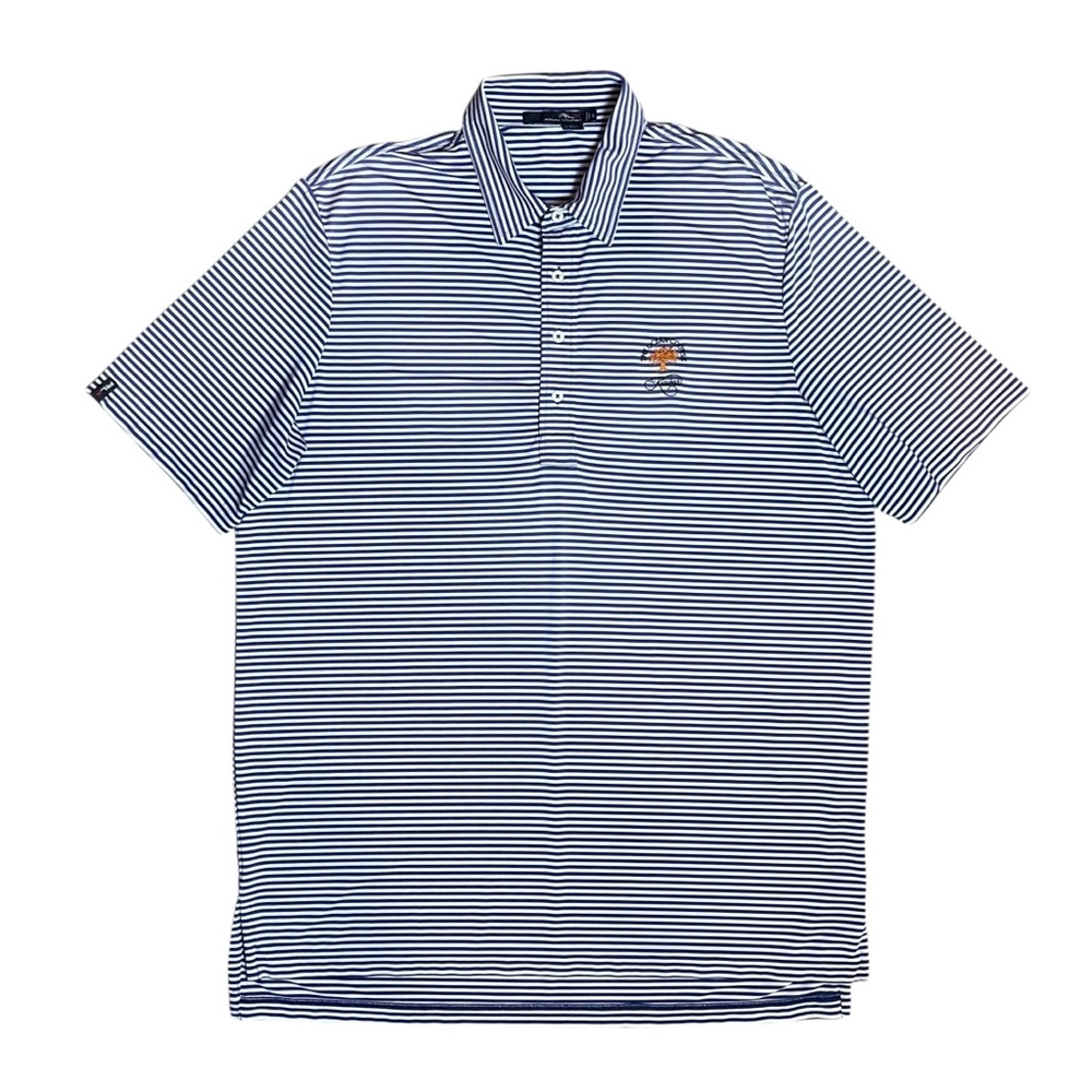 RLX Ralph Lauren Golf Polo Shirt Men XL Kiawah Ocean Course Logo Wicking Striped